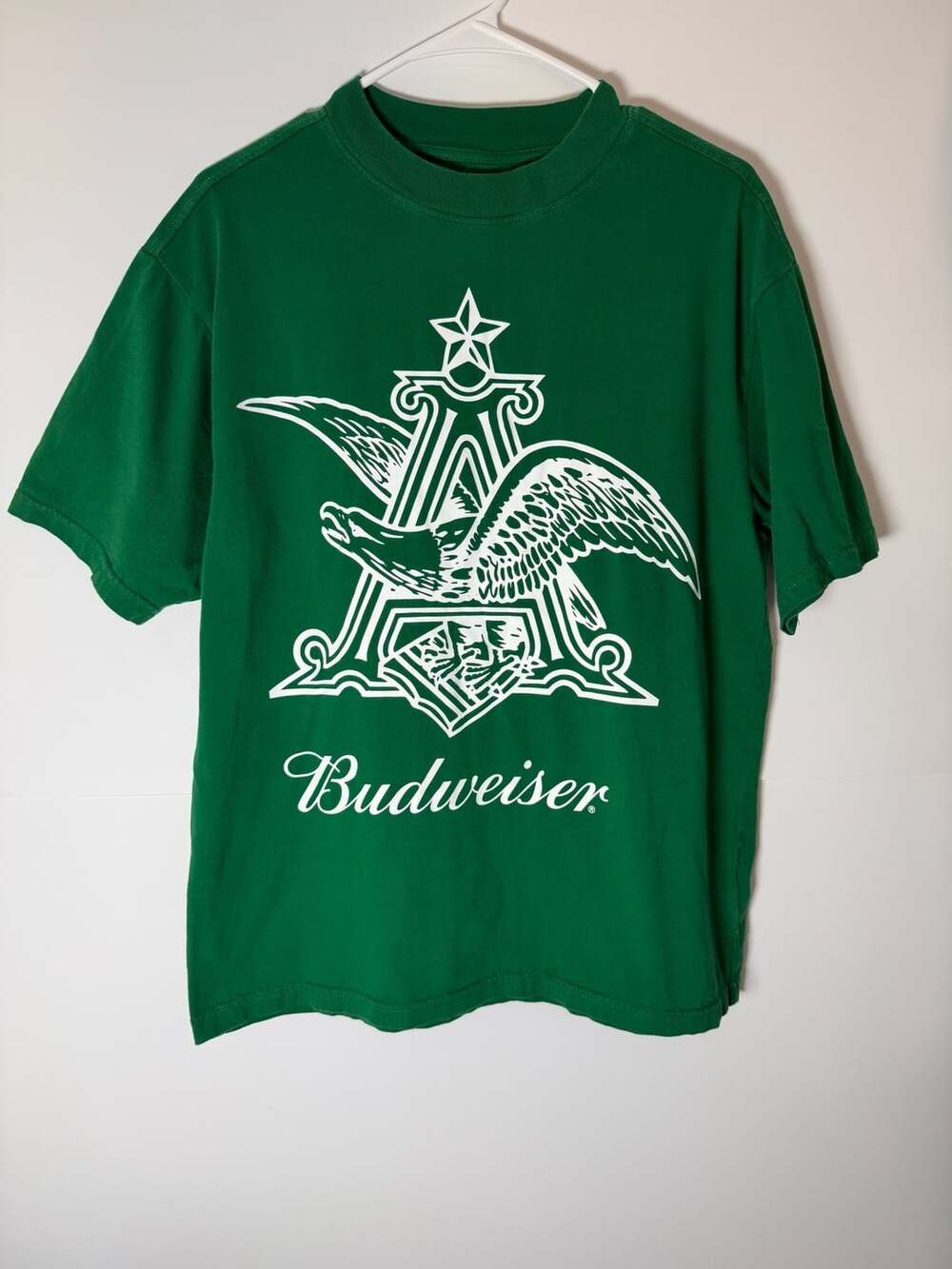 Budweiser Graphic T-Shirt Size S Green Eagle Logo